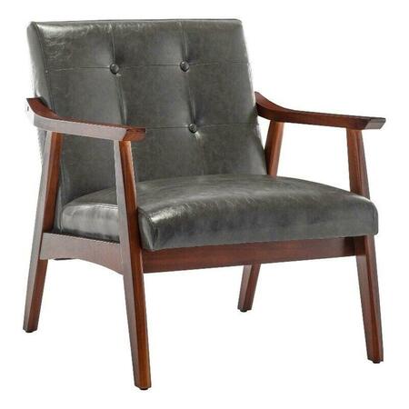 CONVENIENCE CONCEPTS Take A Seat Natalie Accent Chair, Dark Gray HI2826077